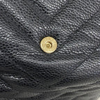 Chanel Trifold Wallet Boy Caviar Leather Black Gold — view 5