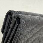 Chanel Trifold Wallet Boy Caviar Leather Black Gold — view 7