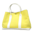 Hermes Tote Garden Party PM Toile Officier Yellow White Silver
