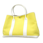Hermes Tote Garden Party PM Toile Officier Yellow White Silver