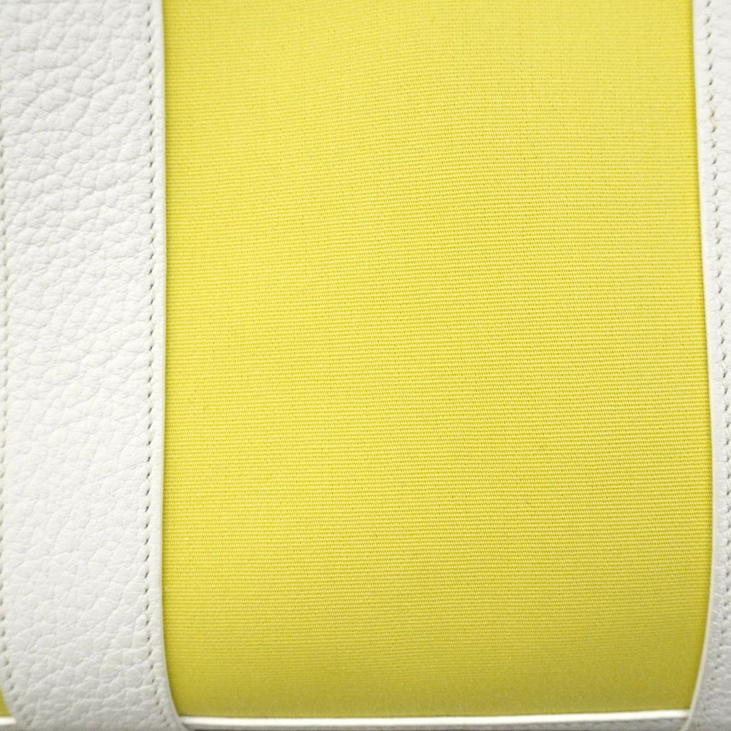 Hermes Tote Garden Party PM Toile Officier Yellow White Silver — view 8