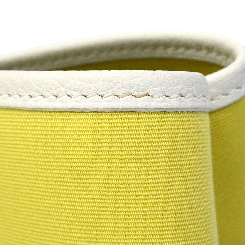 Hermes Tote Garden Party PM Toile Officier Yellow White Silver — view 6
