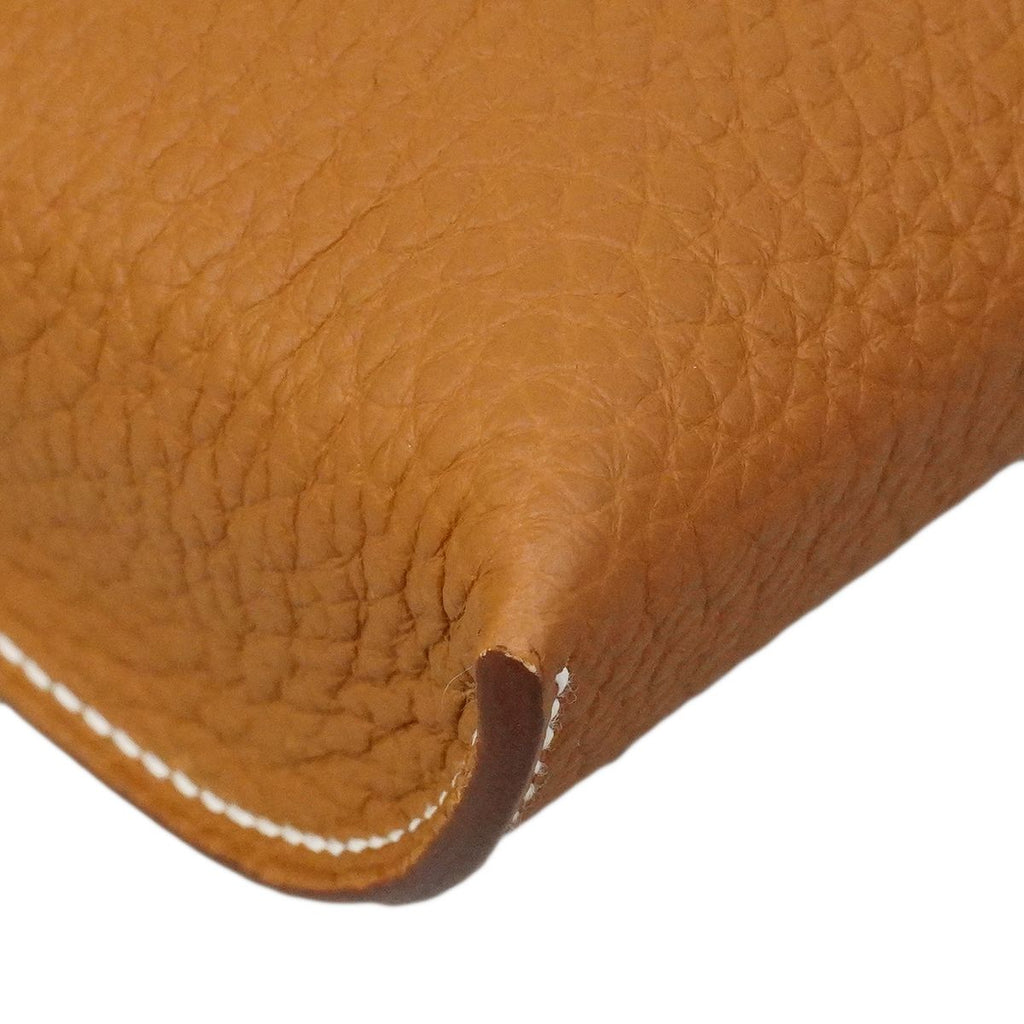 Hermes Shoulder Bag Vidopoche Togo Gold Silver — view 7