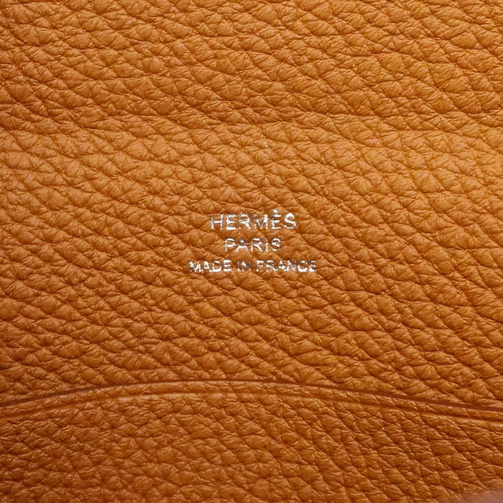 Hermes Shoulder Bag Vidopoche Togo Gold Silver — view 5