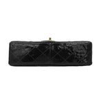 Chanel Shoulder Bag Quilted Patent Leather Black Gold — view 3