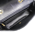Chanel Shoulder Bag Quilted Patent Leather Black Gold — view 4