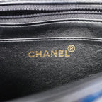 Chanel Shoulder Bag Quilted Patent Leather Black Gold — view 5