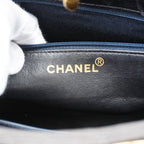 Chanel Handbag Quilted Jumbo CC Logo Lambskin Black Gold — view 5