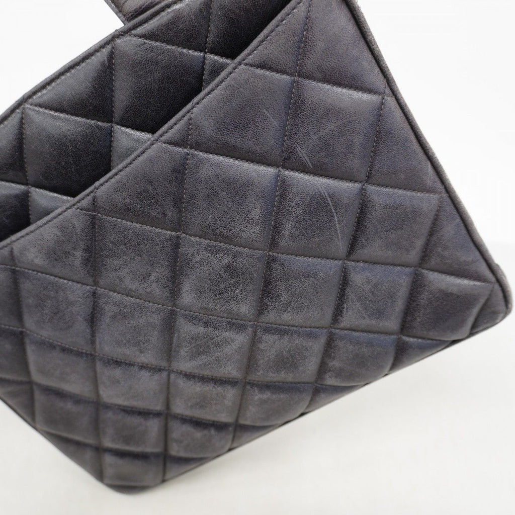 Chanel Handbag Quilted Jumbo CC Logo Lambskin Black Gold — view 9