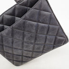 Chanel Handbag Quilted Jumbo CC Logo Lambskin Black Gold — view 9
