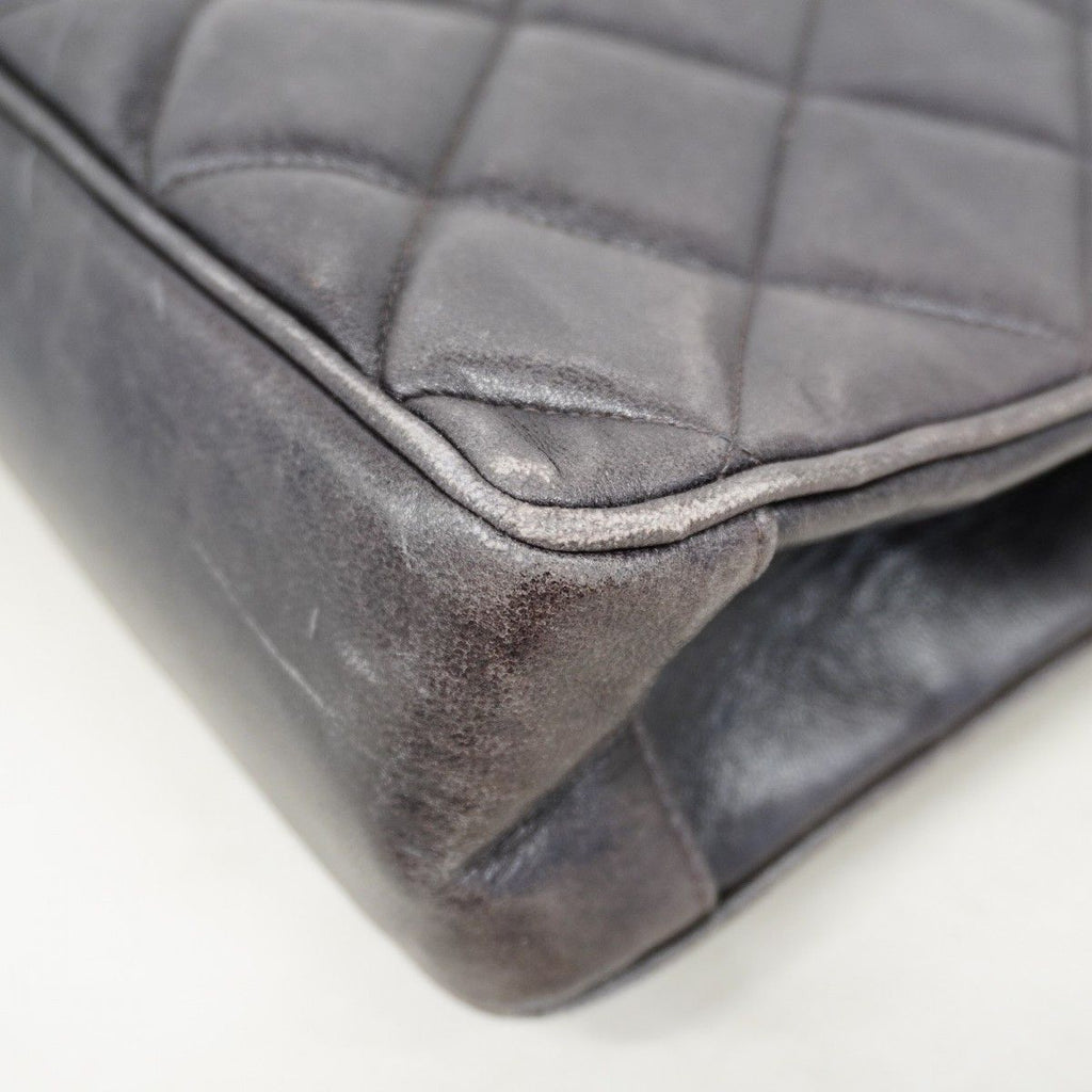 Chanel Handbag Quilted Jumbo CC Logo Lambskin Black Gold — view 7