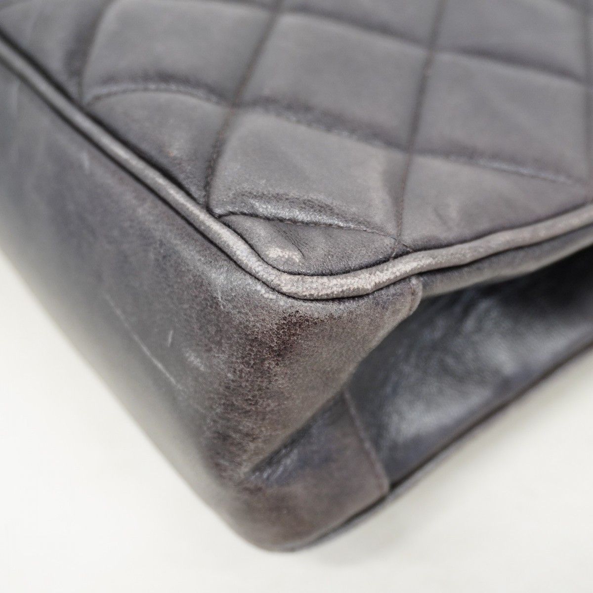 Chanel Handbag Quilted Jumbo CC Logo Lambskin Black Gold — view 7