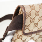Gucci Waist Bag GG Canvas Brown Silver — view 9