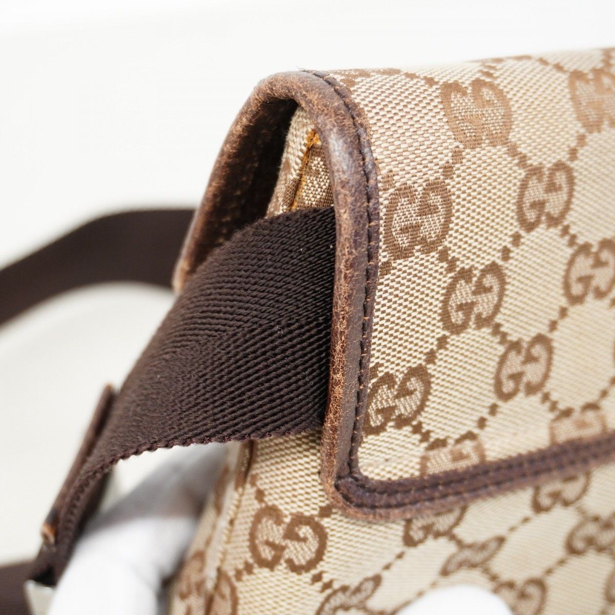 Gucci Waist Bag GG Canvas Brown Silver — view 9