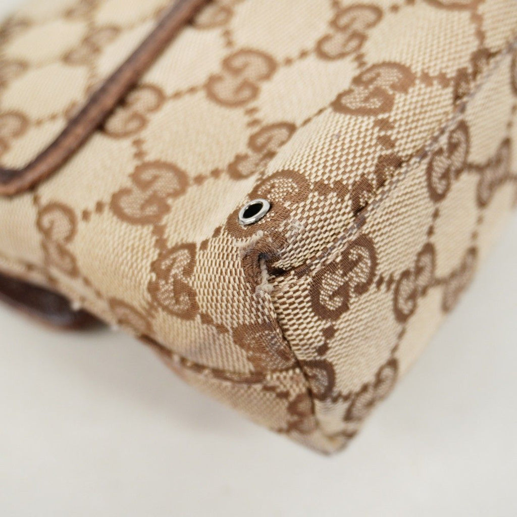Gucci Waist Bag GG Canvas Brown Silver — view 8