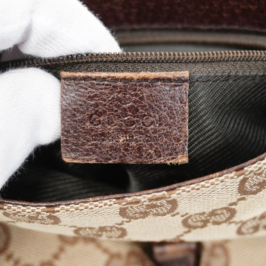 Gucci Waist Bag GG Canvas Brown Silver — view 5