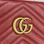 Gucci Chain Tote GG Marmont Leather Red Gold — view 7