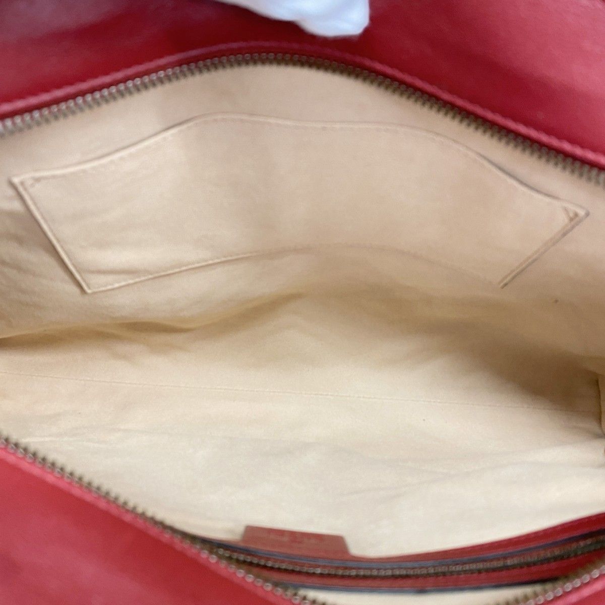 Gucci Chain Tote GG Marmont Leather Red Gold — view 4