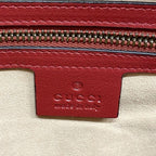 Gucci Chain Tote GG Marmont Leather Red Gold — view 5