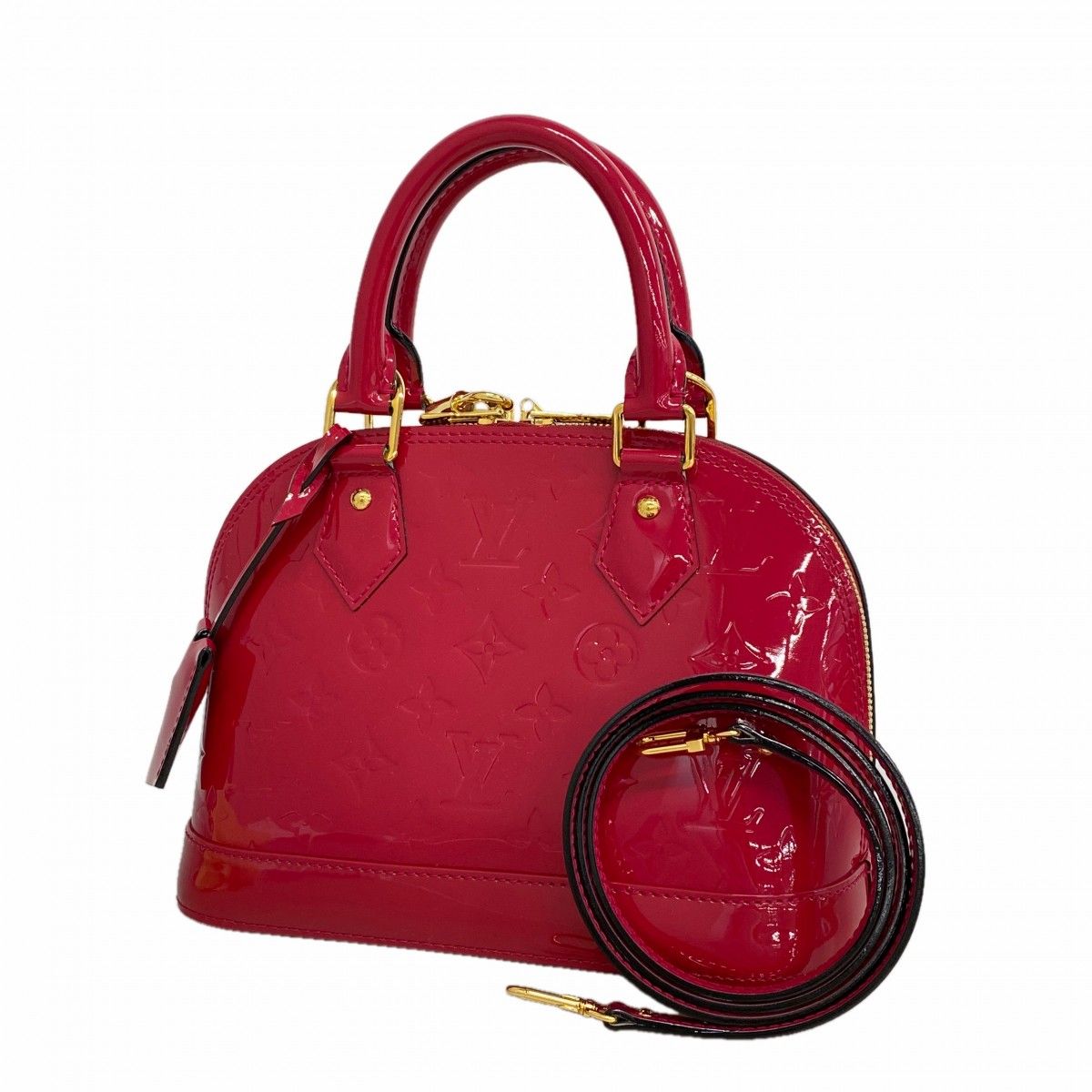 Louis Vuitton Handbag Vernis Alma BB Rose Indien 2-Way