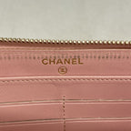 Chanel Wallet Quilted Caviar Leather Pink Champagne Gold — view 4