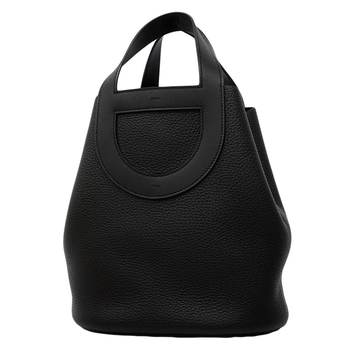 Hermes Handbag in the Loop 23 Taurillon Clemence Swift Black Gold