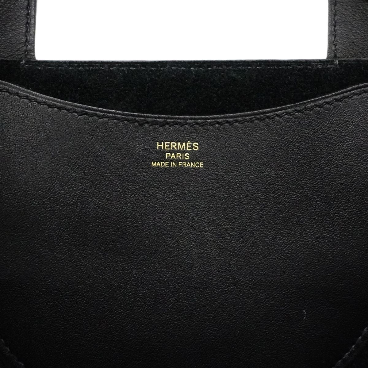 Hermes Handbag in the Loop 23 Taurillon Clemence Swift Black Gold — view 5
