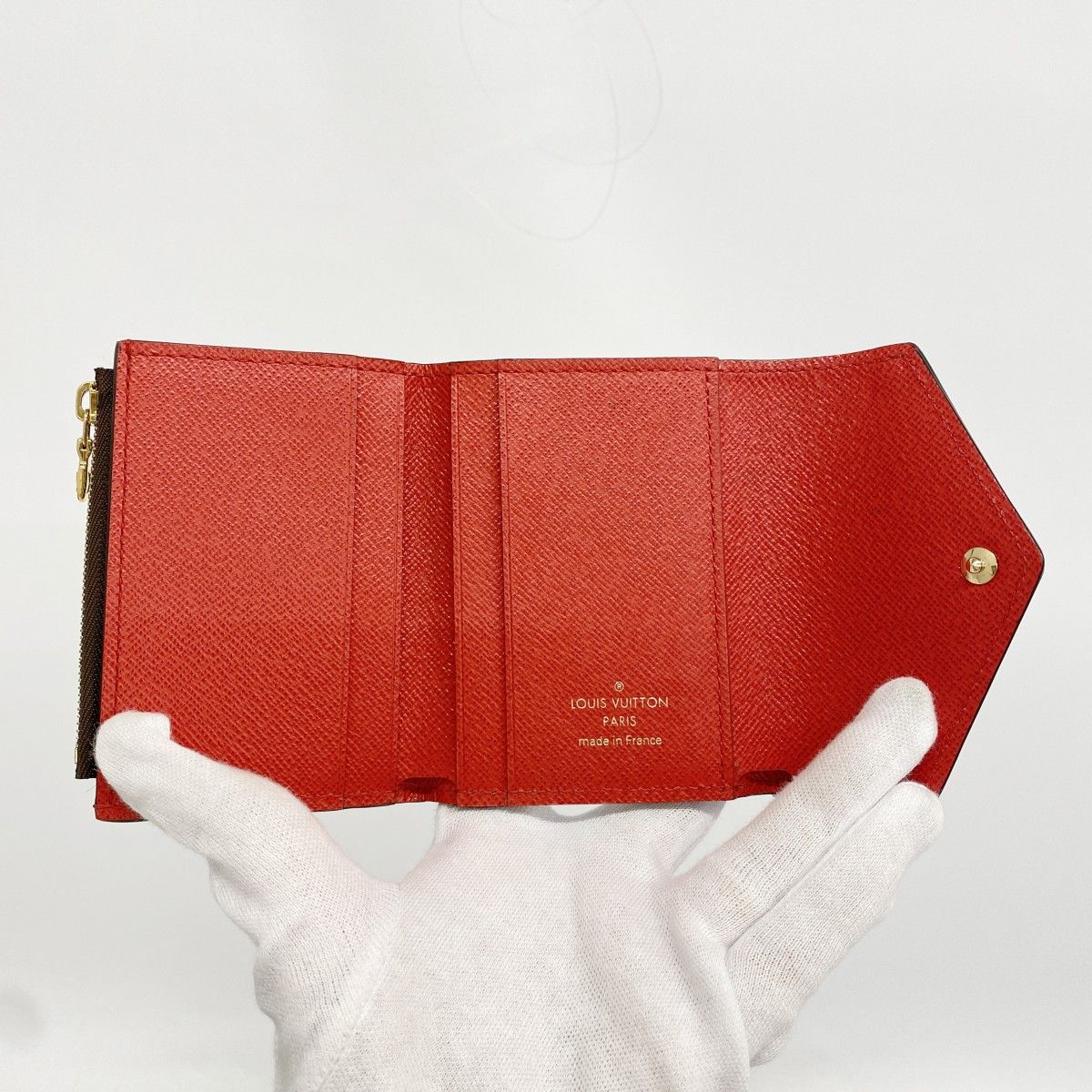 Louis Vuitton Trifold Wallet Damier Portefeuille Zoe Coquelicot — view 3
