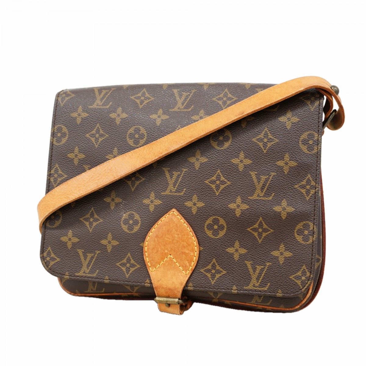 Louis Vuitton Shoulder Bag Monogram Cartouchiere GM Brown