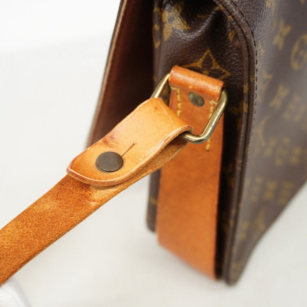 Louis Vuitton Shoulder Bag Monogram Cartouchiere GM Brown — view 7
