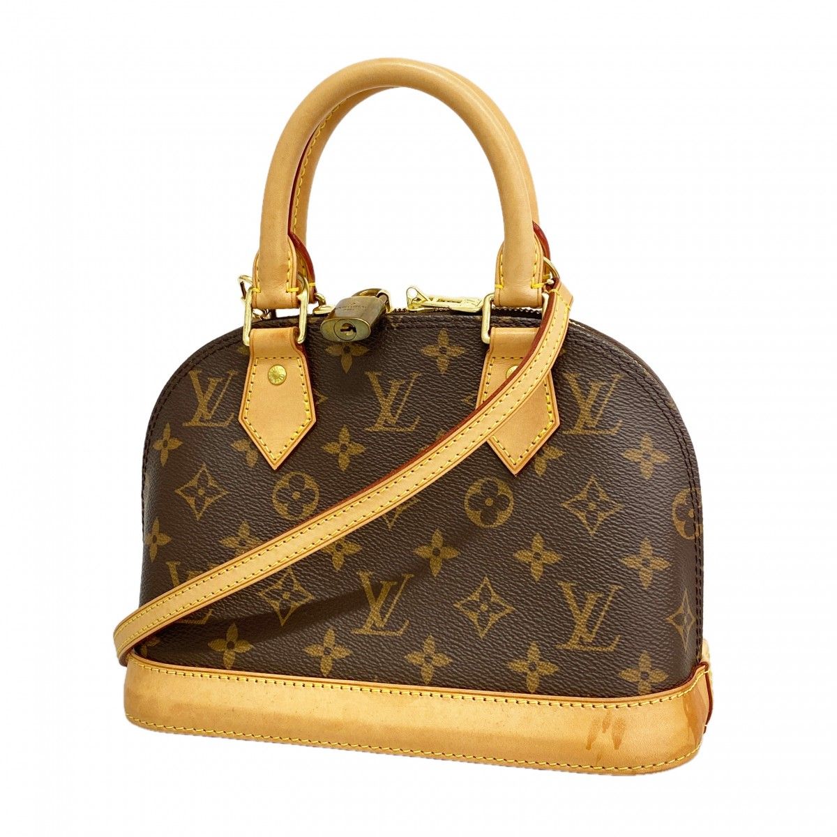 Louis Vuitton Handbag Monogram Alma BB Brown 2-Way