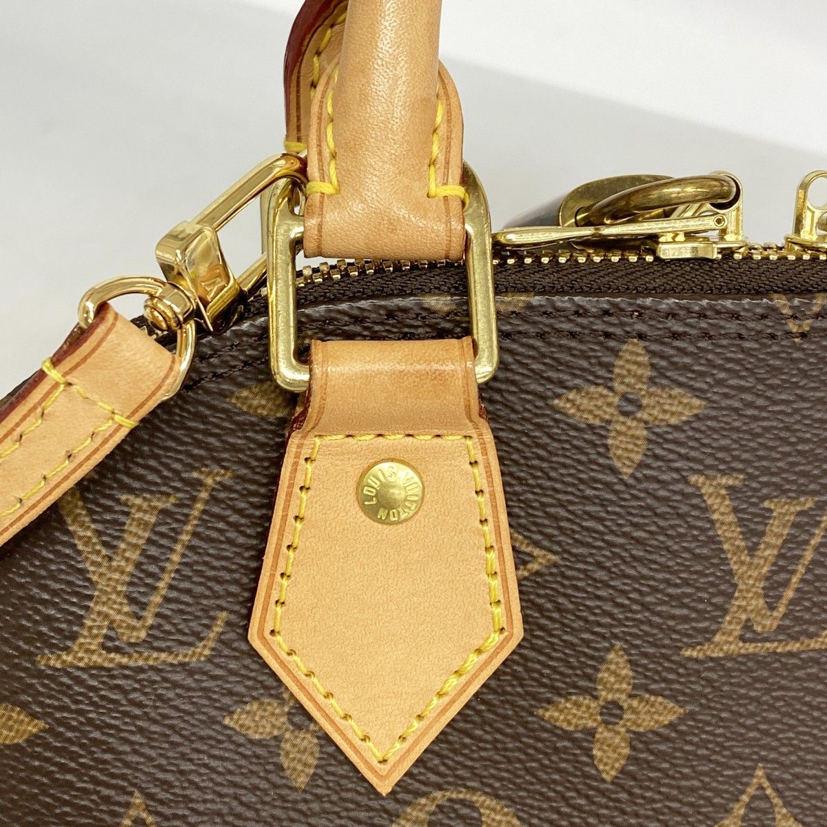 Louis Vuitton Handbag Monogram Alma BB Brown 2-Way — view 7