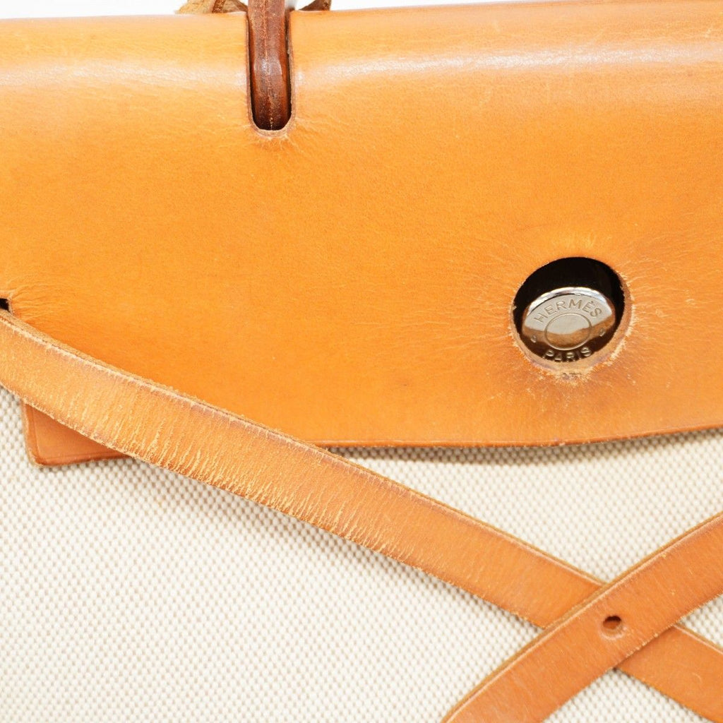 Hermes Backpack Herbag a Dos PM Toile Ash Natural Silver — view 8