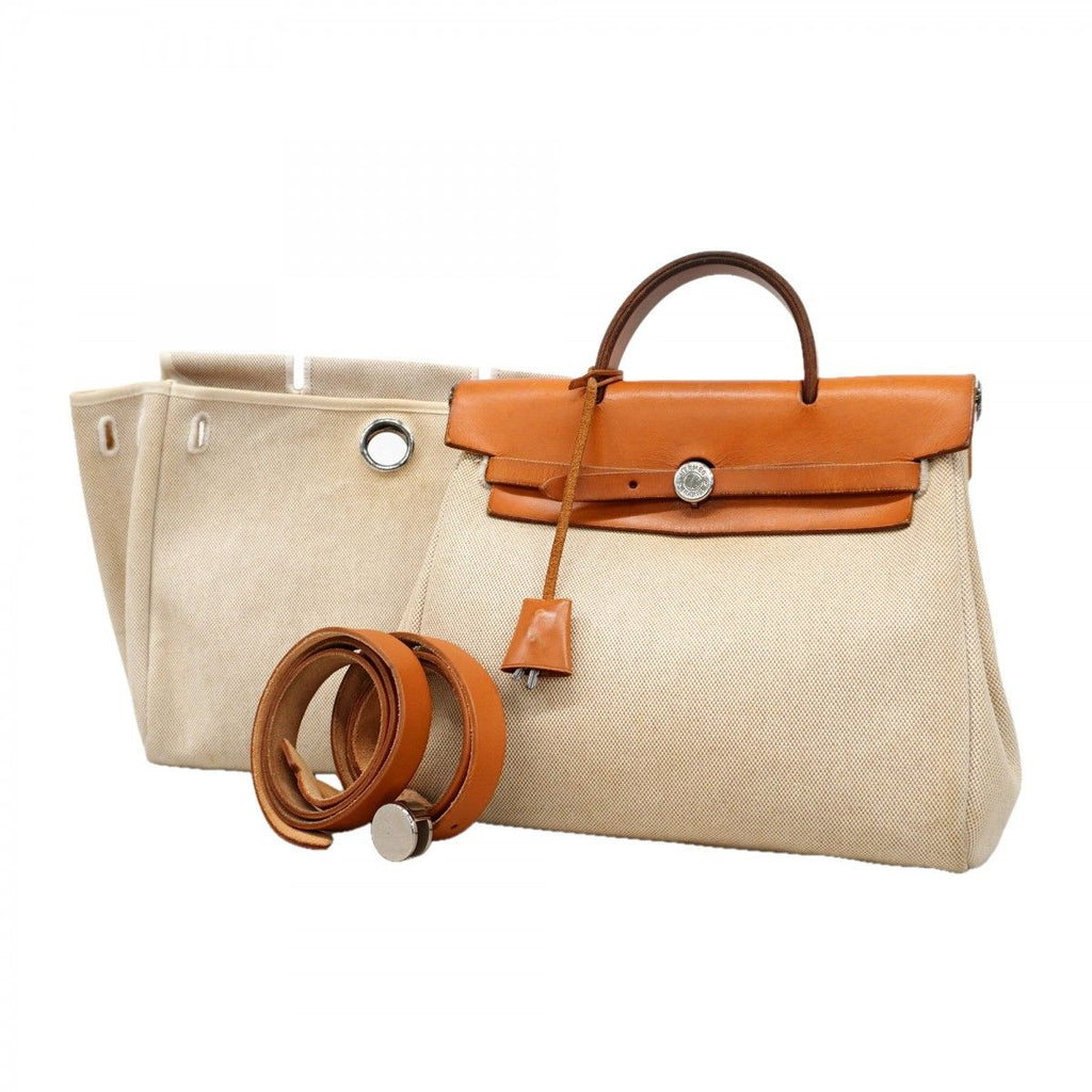 Hermes Backpack Herbag a Dos PM Toile Ash Natural Silver