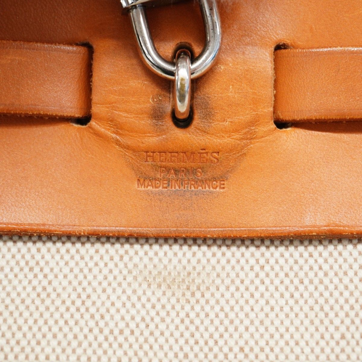 Hermes Backpack Herbag a Dos PM Toile Ash Natural Silver — view 5