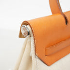 Hermes Backpack Herbag a Dos PM Toile Ash Natural Silver — view 7