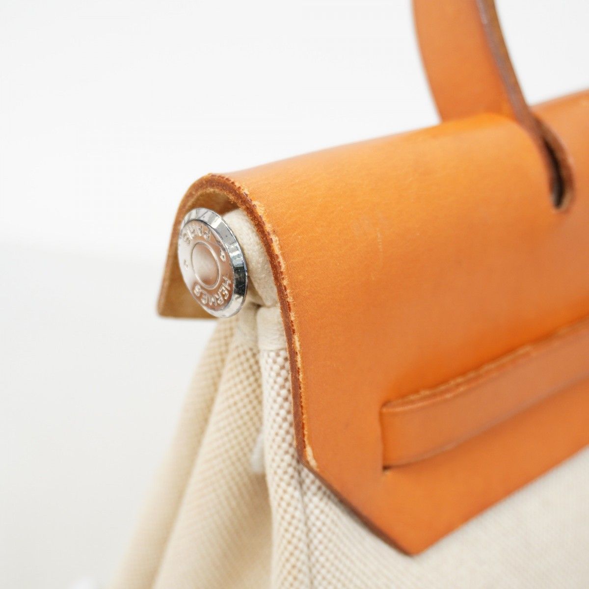 Hermes Backpack Herbag a Dos PM Toile Ash Natural Silver — view 7