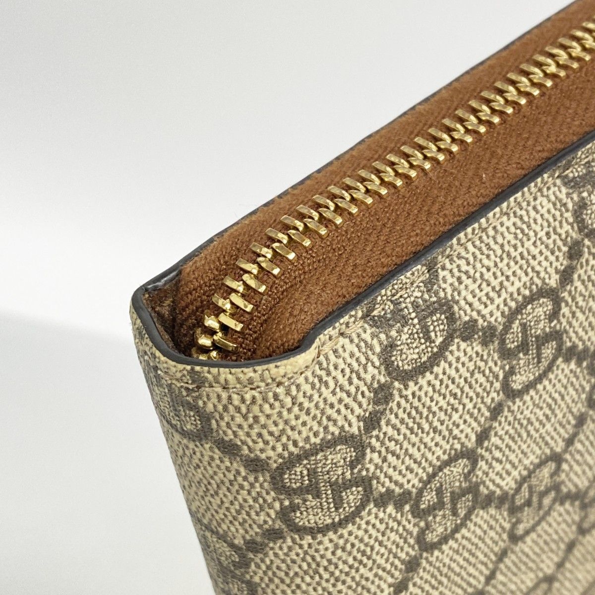 Gucci Wallet GG Supreme Brown Gold — view 7