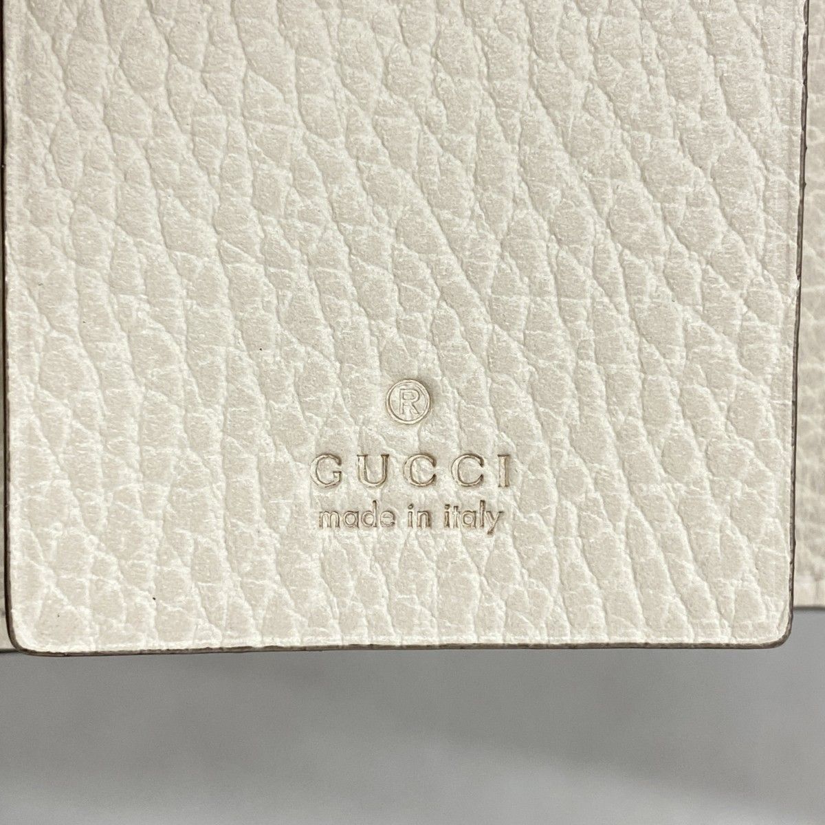 Gucci Key Case GG Marmont Supreme Leather Ivory Brown Gold Key Holder — view 4