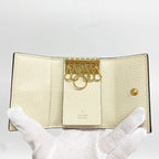 Gucci Key Case GG Marmont Supreme Leather Ivory Brown Gold Key Holder — view 3