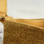 Celine Shoulder Bag C Macadam Suede Brown Gold — view 7