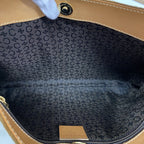 Celine Shoulder Bag C Macadam Suede Brown Gold — view 4