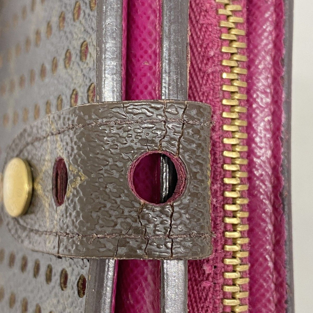 Louis Vuitton Wallet Monogram Perfo Compact Zip Fuchsia — view 7