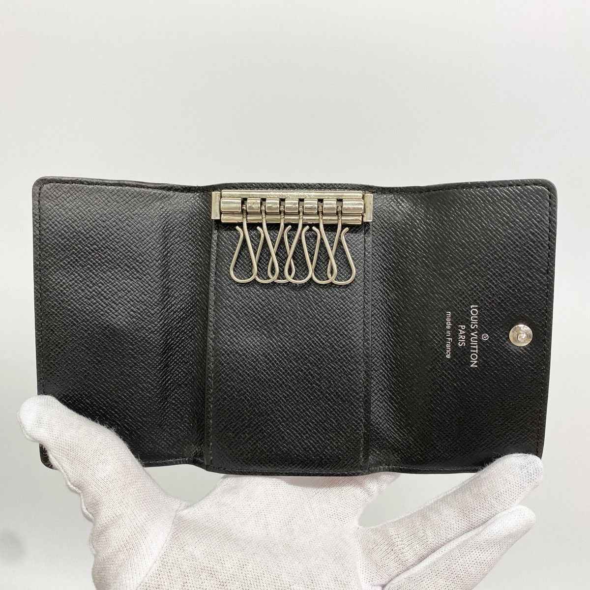Louis Vuitton Key Case Damier Graphite Multicles 6 Black Gray Key Holder — view 3