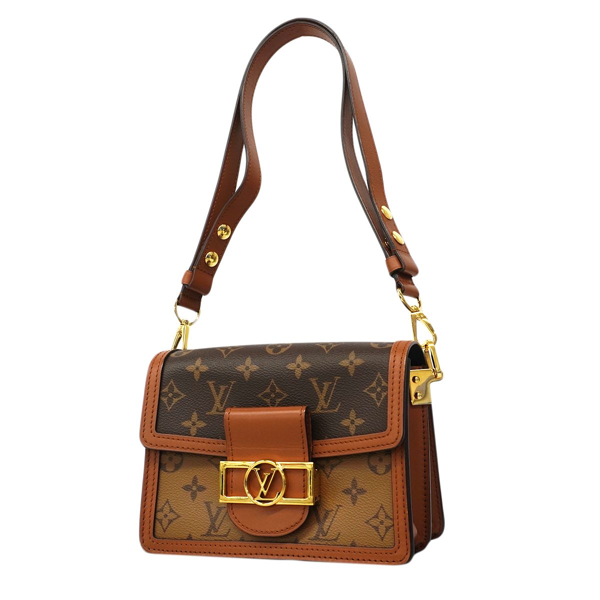 Louis Vuitton Shoulder Bag Monogram Reverse Dauphine Mini Brown