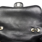 Chanel Shoulder Bag Deca Quilted Lambskin Black Champagne Gold — view 8