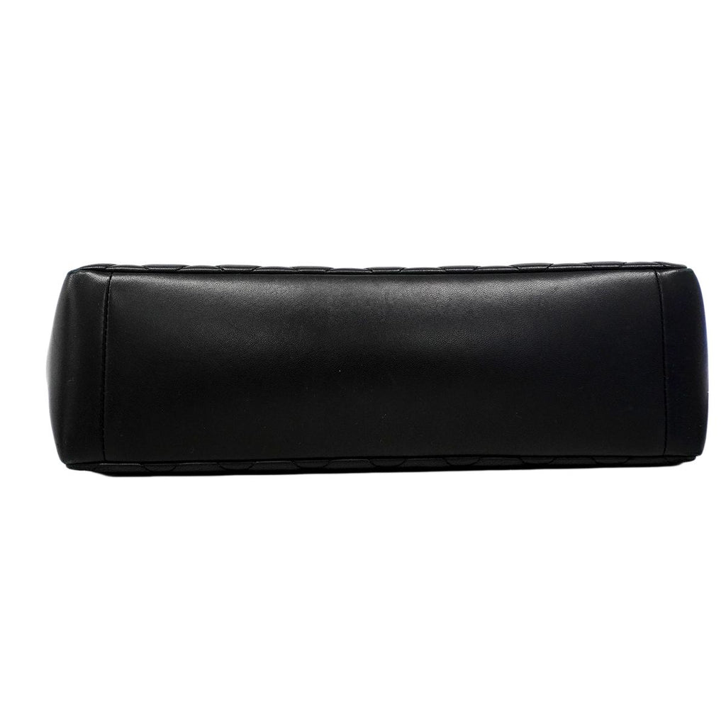 Chanel Shoulder Bag Deca Quilted Lambskin Black Champagne Gold — view 3