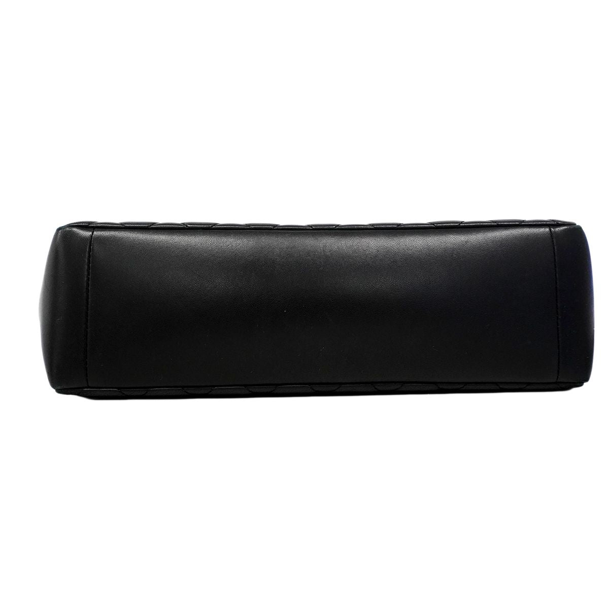 Chanel Shoulder Bag Deca Quilted Lambskin Black Champagne Gold — view 3