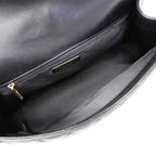 Chanel Shoulder Bag Deca Quilted Lambskin Black Champagne Gold — view 4