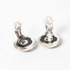 Chanel CC Logo Earrings 04 Button Flower Camellia Clear Resin — view 2